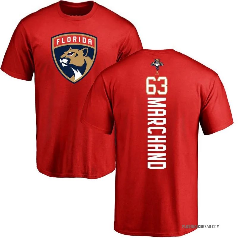 Brad Marchand Men's Red Florida Panthers Backer T-Shirt -