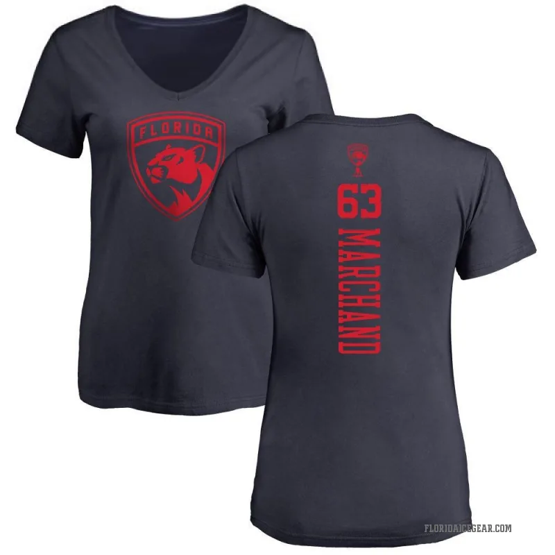 Brad Marchand Women's Navy Florida Panthers One Color Backer T-Shirt -