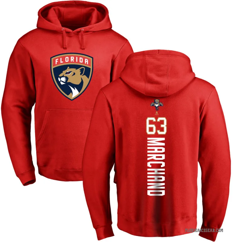 Brad Marchand Youth Red Florida Panthers Branded Backer Pullover Hoodie