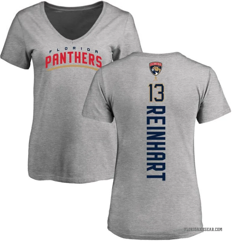 Sam Reinhart Women's Ash Florida Panthers Backer T-Shirt -