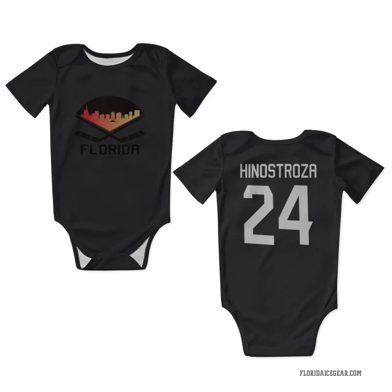Vinnie Hinostroza  Black Florida Panthers  Newborn & Infant Bodysuit