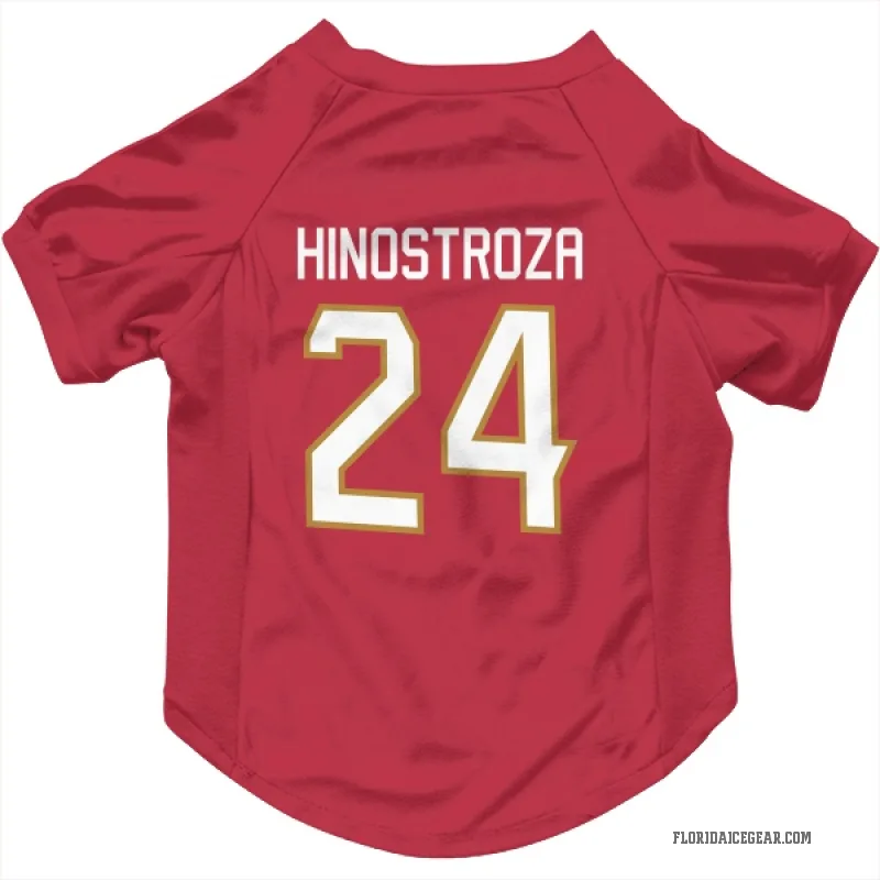 Vinnie Hinostroza  Red Florida Panthers  Cat & Dog Pet Jersey
