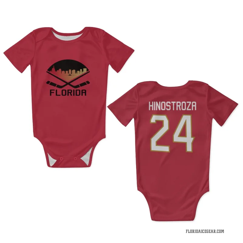 Vinnie Hinostroza  Red Florida Panthers  Newborn & Infant Bodysuit