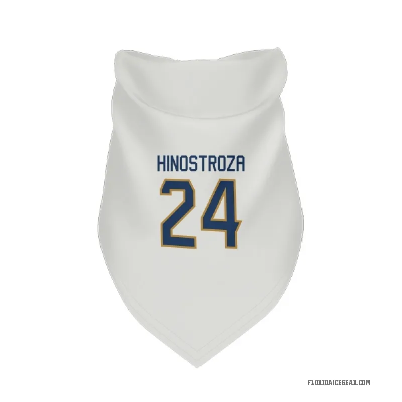 Vinnie Hinostroza  White Florida Panthers  Cat & Dog Pet Bandana