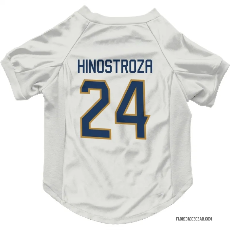 Vinnie Hinostroza  White Florida Panthers  Cat & Dog Pet Jersey