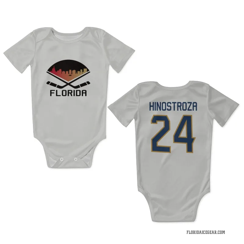 Vinnie Hinostroza  White Florida Panthers  Newborn & Infant Bodysuit
